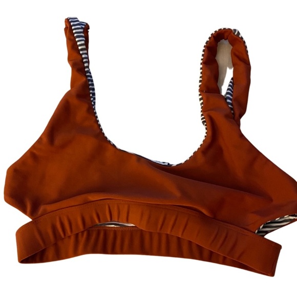 Rove Swim Copper Sporty Cutout Bikini Top - Picture 1 of 4
